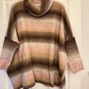 New Ann Taylor Oversized Ombré Striped Sweater